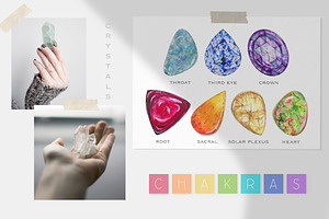 7 chakras - healing crystals
