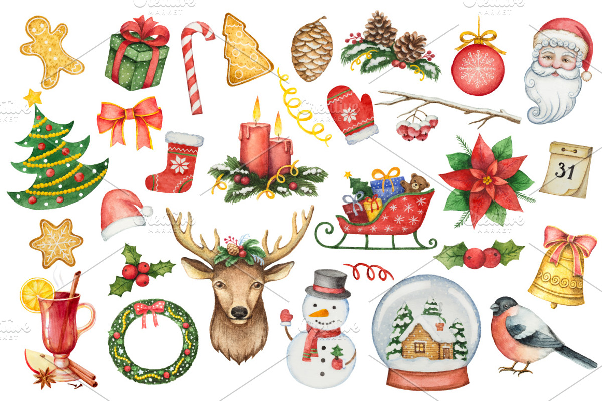We wish you a Merry Christmas., a Decorative Illustration by Elena Medvedeva (Photo 2 of 6)