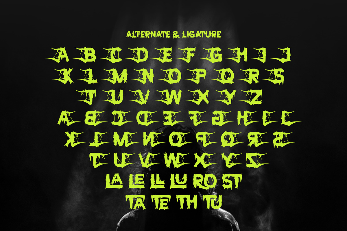 Hellver - Horror Display Font, a Sans Serif Font by Flawless And Co (Photo 9 of 10)