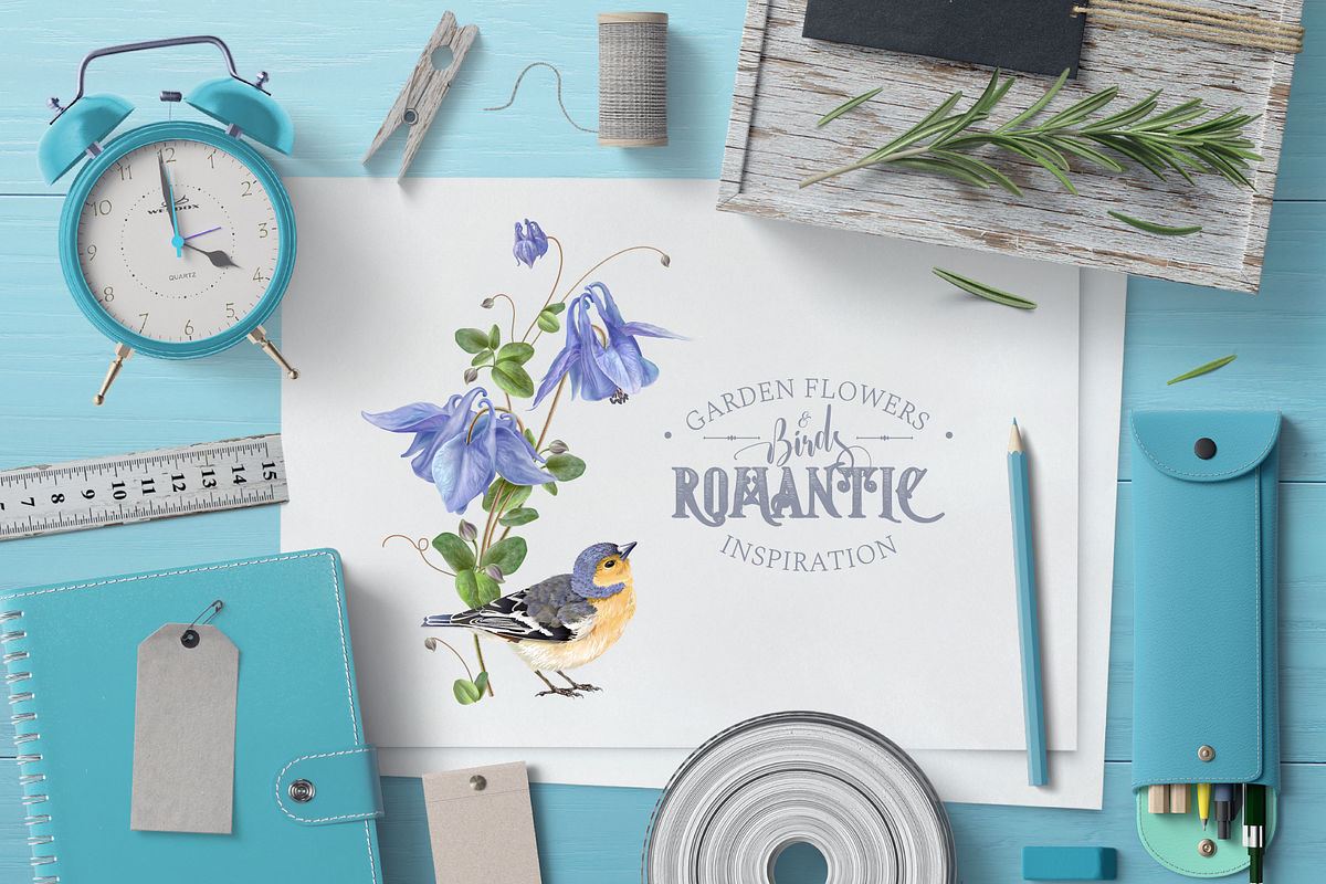 BLUE DREAM| CLIPART, a Decorative Illustration by Purple-Bird (Photo 2 of 20)