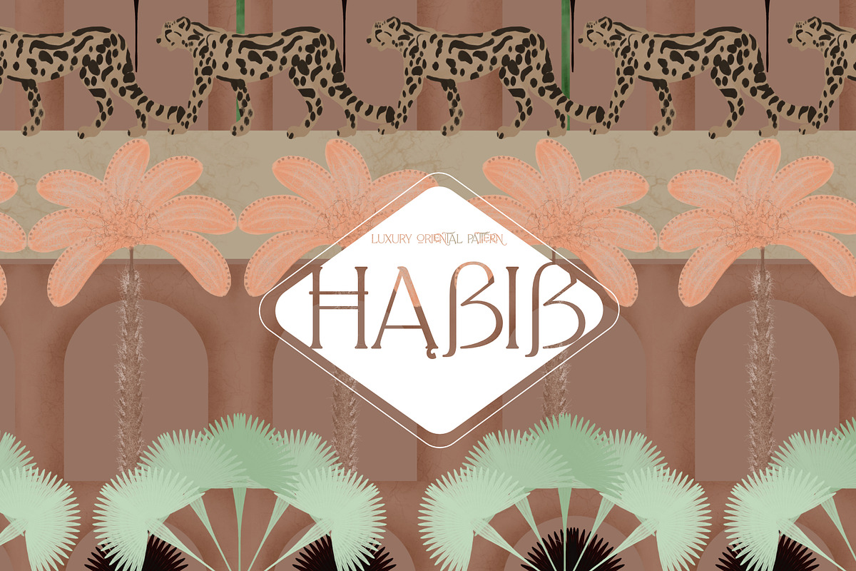 Habib, Luxury Oriental Pattern, a Pattern Graphic by Nocito Design