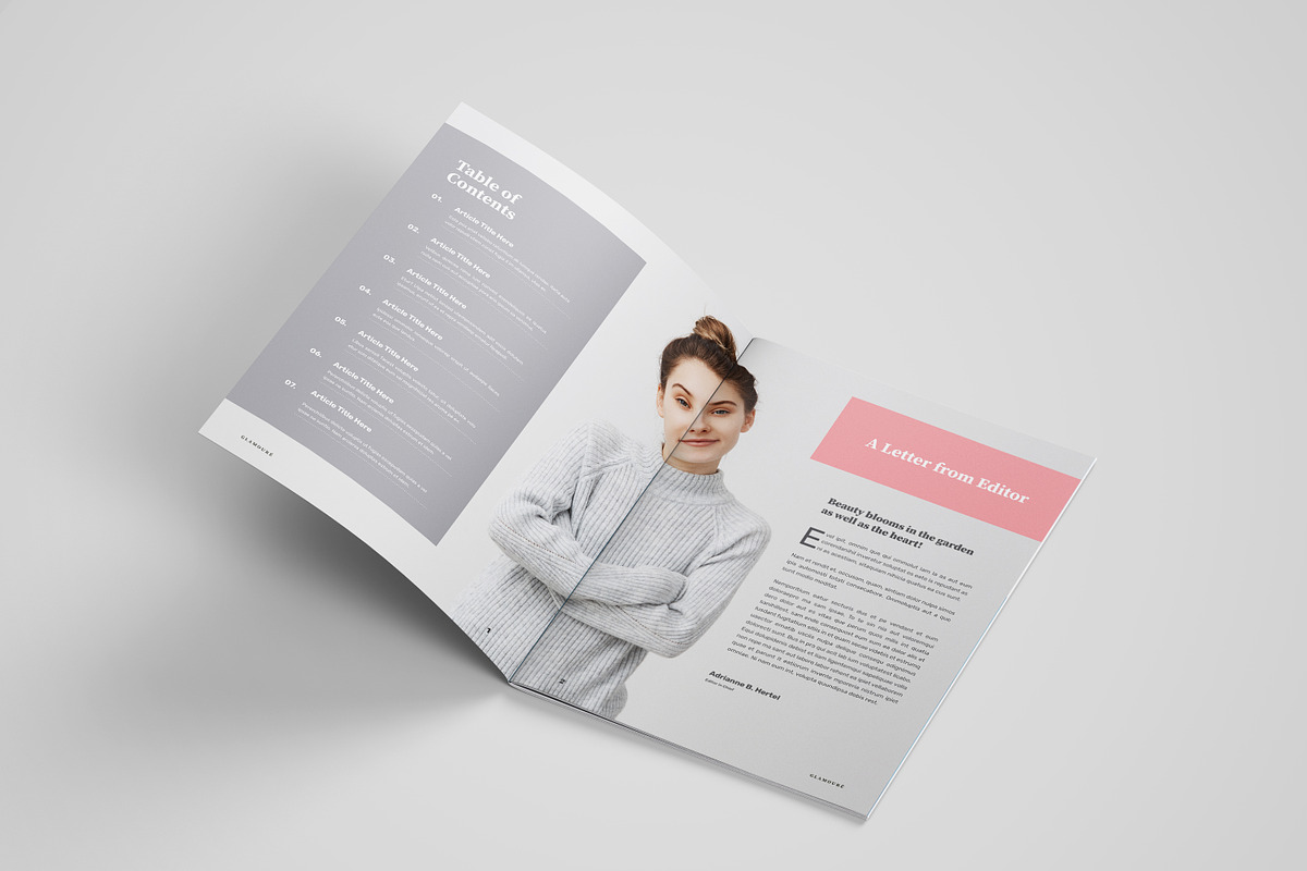 Magazine Template – Pink Color