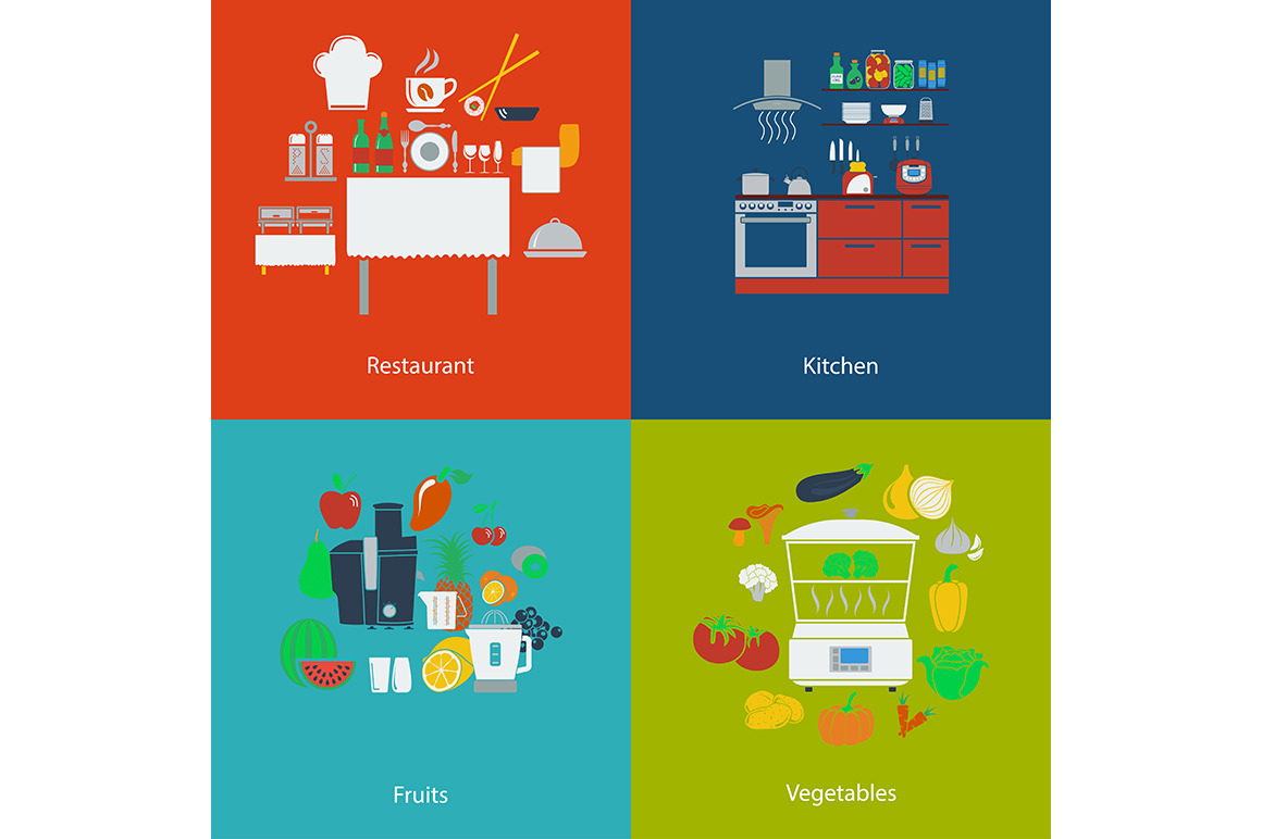 Restaurant, kitchen and food designs, a Food Illustration by Pavel ...