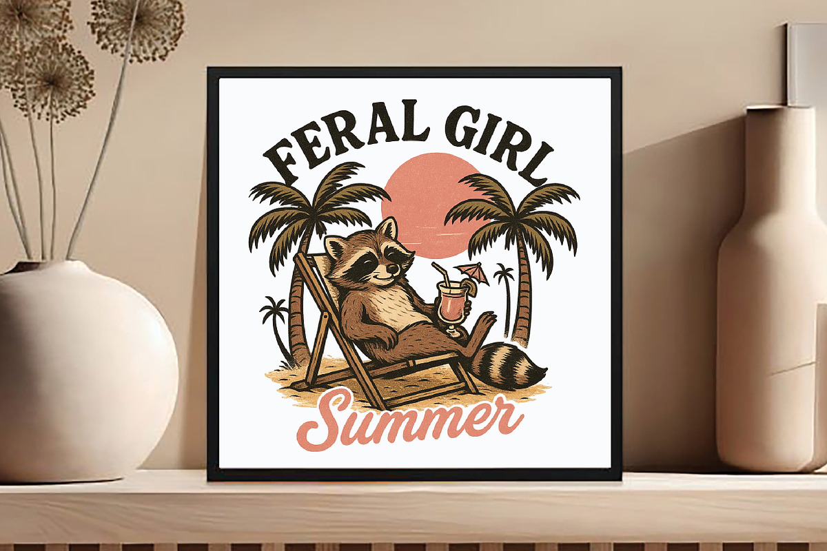 Feral girl summer Png, an Illustration by DreamCafeArt (Photo 5 of 7)