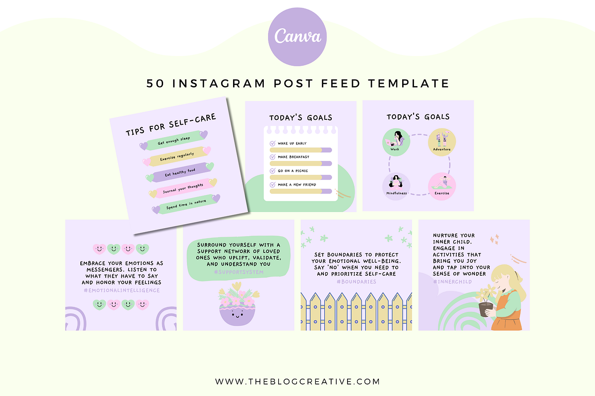 Emotional Well-being Kit Instagram, a Social Media Template by The Blog Creative (Photo 3 of 6)