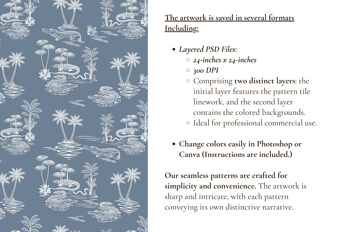 Swamp Toile de Jouy Pattern, a Pattern Graphic by Hughes Studio (Photo 5 of 8)