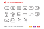 Chat and Messages Line Icons Set, an Icon by Vectopus.com (Thumbnail 2 of 3)