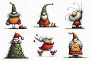 Whimsical Santa Clipart, an Illustration by Libby Wishes (Thumbnail 4 of 9)