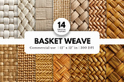 14 Basket Weave Texture Backgrounds, a Pattern Graphic by NorthWindPixels (Thumbnail 1 of 4)