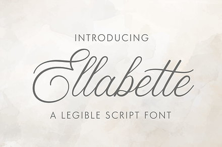 Ellabette Script Font, a Script Font by Scotti Cline Designs