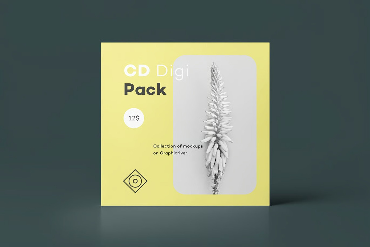 CD Digi Pack Mock-up, a Product Mockup by zippypixelstudio (Photo 2 of 16)