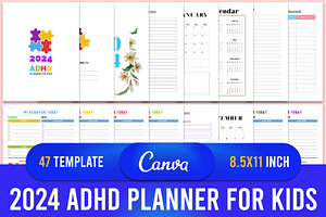 Printable 2024 ADHD Editable Canva