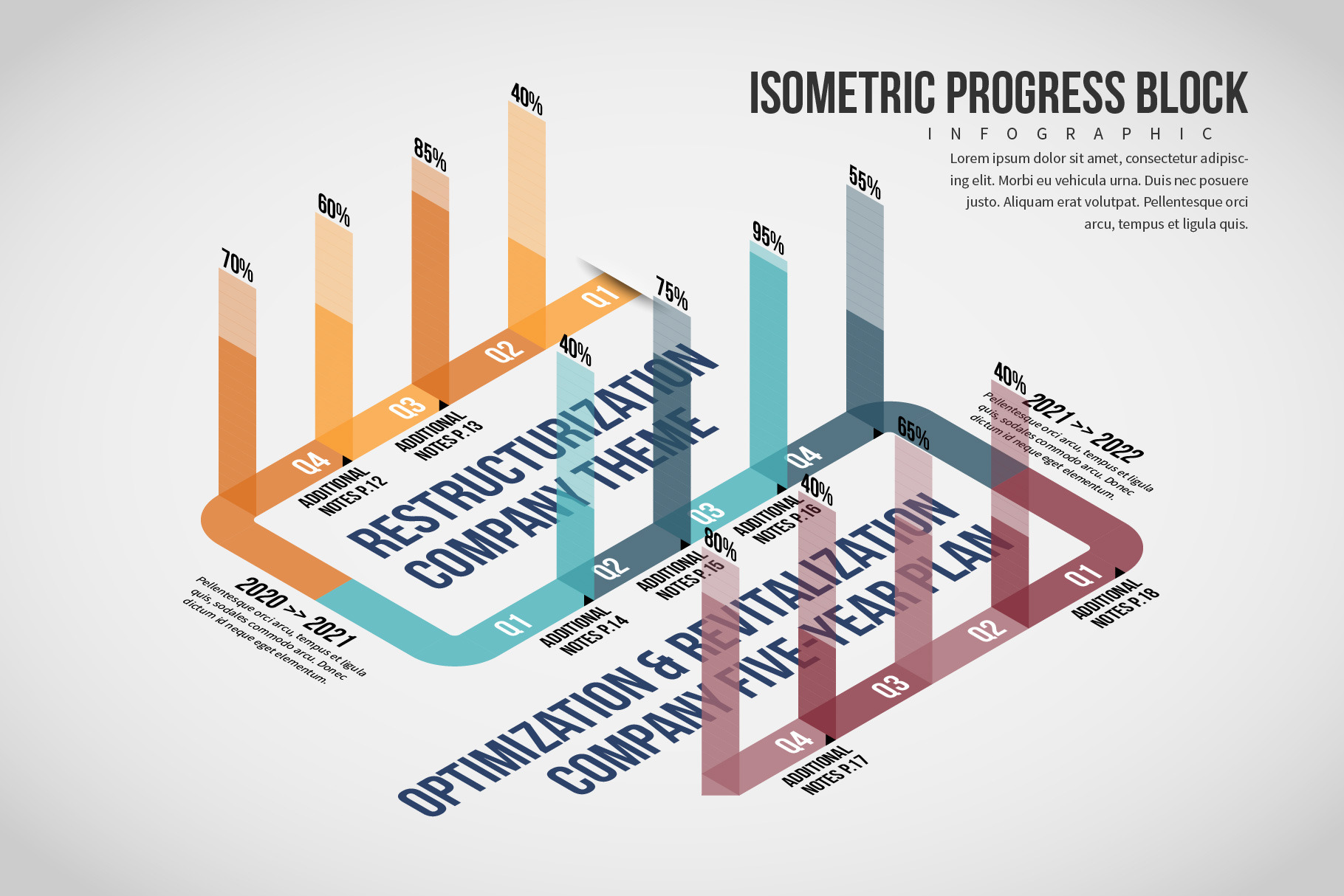 Progress Block Infographic, a Templates & Theme by h.utomo