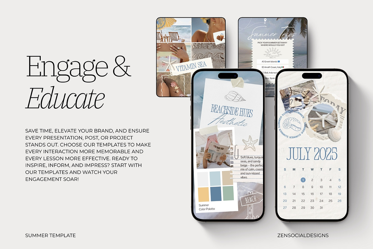 Summer Vibes Instagram Templates preview 8
