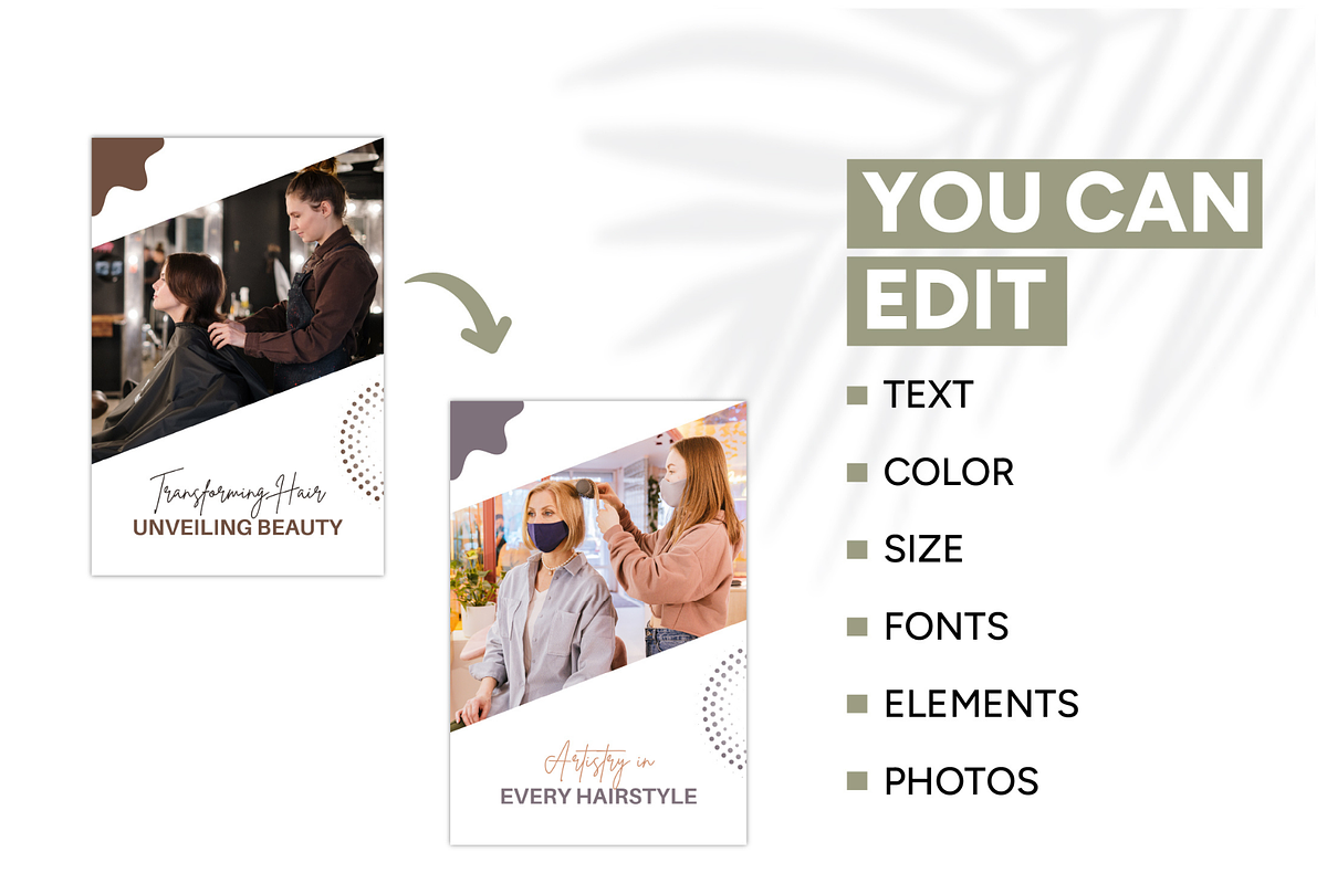 Hair Salon Marketing Bundle, a Social Media Template by Branding by Kellsey (Photo 3 of 6)