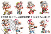 Christmas Grandma & Grandpa Clipart, an Illustration by OK Design (Thumbnail 2 of 6)
