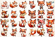 Cute Fox Clipart PNG, an Illustration by Libby Wishes (Thumbnail 3 of 6)