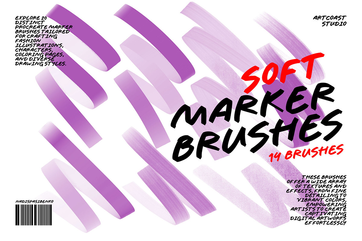 Soft Marker Procreate Brushes, a Brush Add-On by Spasibenko Art (Photo 4 of 5)