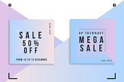 6 modern social sale promo banners,, a Social Media Template by designbydi (Thumbnail 3 of 4)