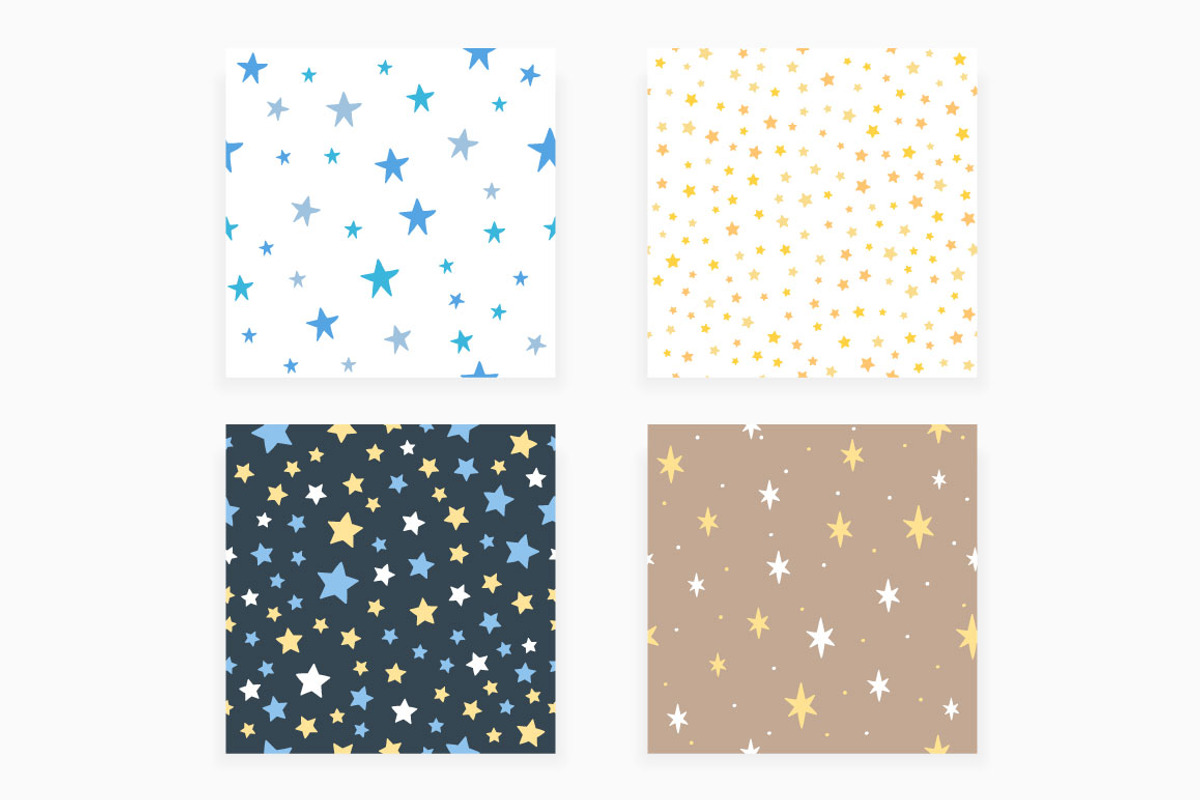 Stars Seamless Patterns, a Pattern Graphic by PixMarket (Photo 3 of 8)