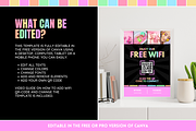 Pastel Neon WiFi QR Code Sign, a Poster Template by SunshineStudioBoutique (Thumbnail 3 of 11)