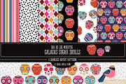 Sugar Skulls Icons and Papers, a Texture Graphic by happychinchilla (Thumbnail 1 of 3)