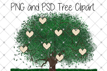 Family Tree clipart, Watercolour,