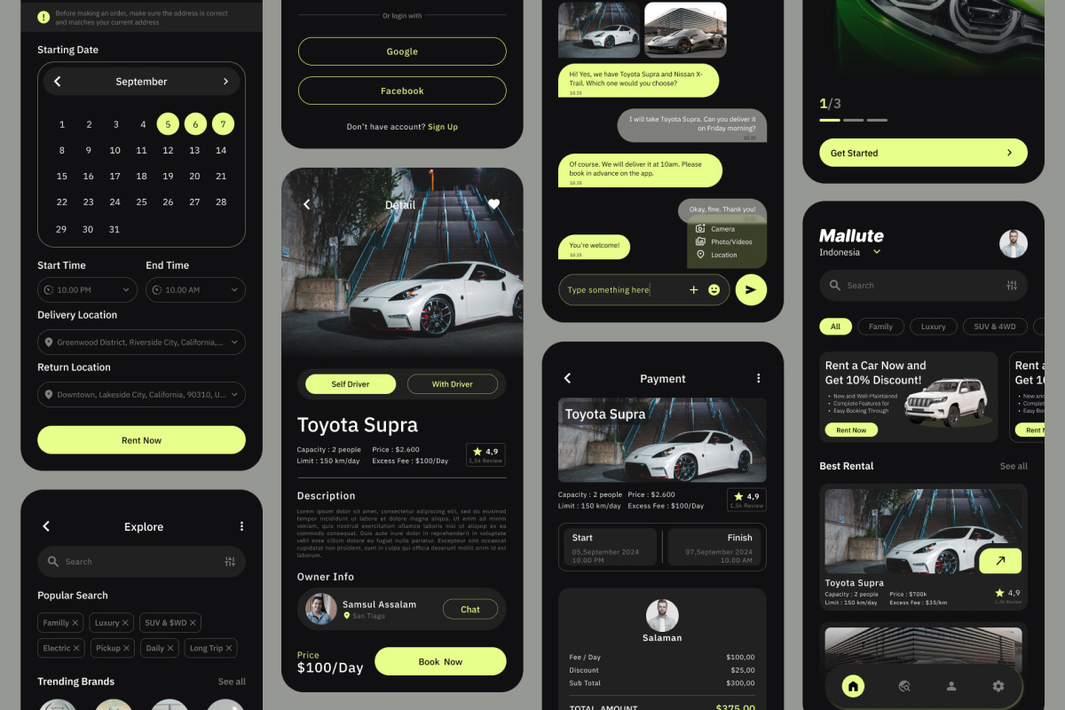 Mallute - Rental Car Mobile App, an App Template by twinstd (Photo 4 of 5)