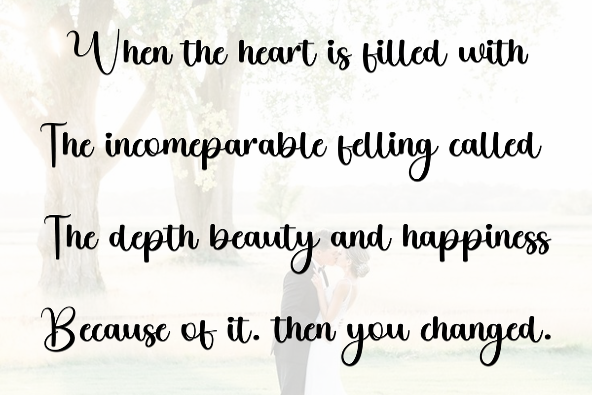 Delight Wedding, a Handwritten Font by InermediaSTUDIO (Photo 7 of 8)