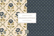 Vintage Blue Cottage Floral Patterns, a Pattern Graphic by Eclectic Anthology (Thumbnail 2 of 16)
