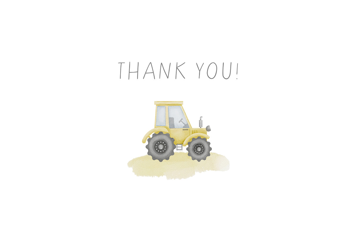 Construction Trucks watercolor set, a Transportation Illustration by Alisles (Photo 16 of 16)