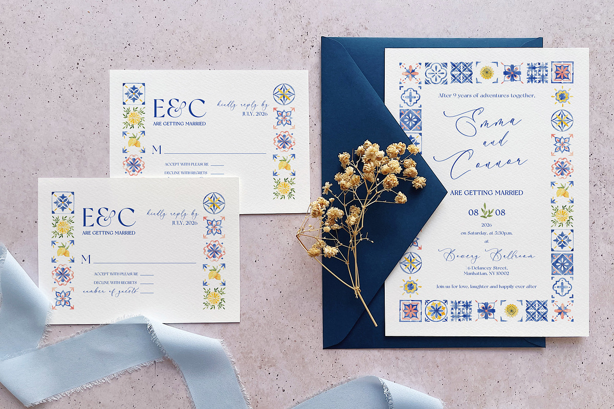 Mediterranean Tuscany Wedding Suite, an Invitation Template by BlueRobinDesignShop (Photo 3 of 5)