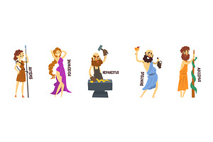 Greek God as Ancient Mythology and, a Person Illustration by TopVectors