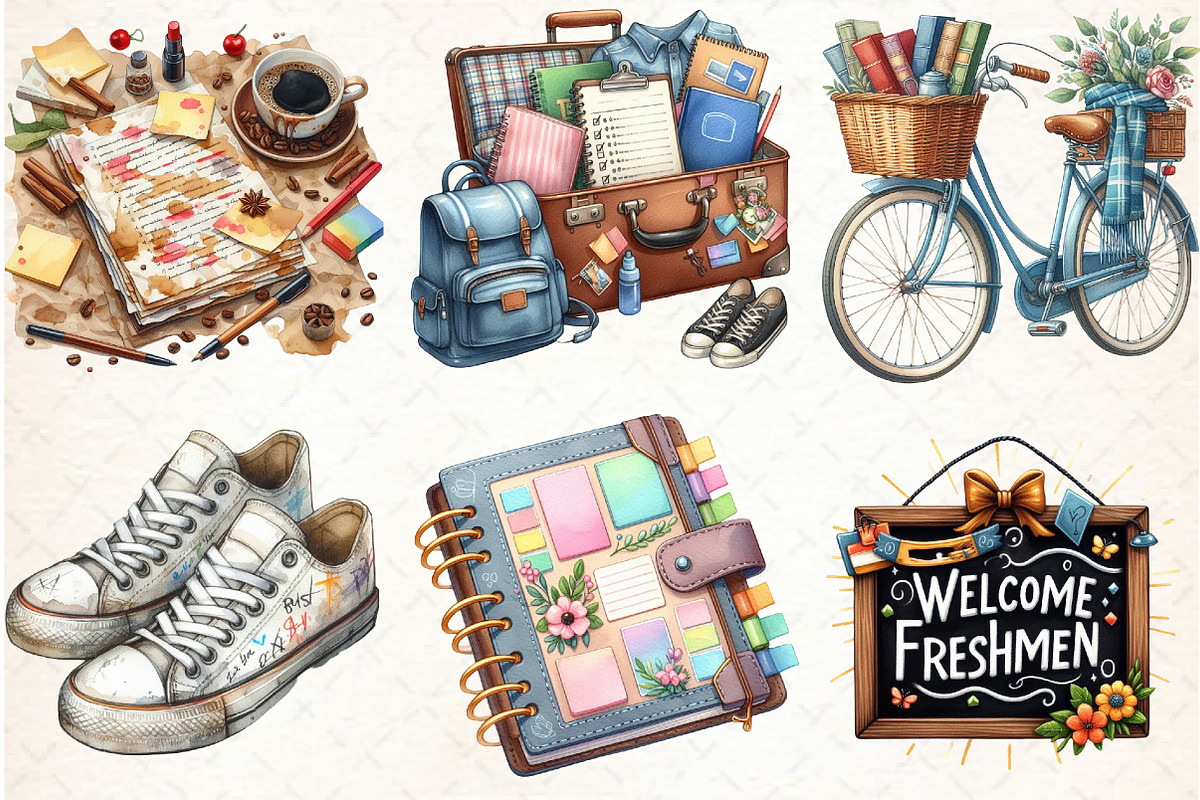 Freshman Year College Back to School, an Illustration by Libby Wishes (Photo 5 of 6)