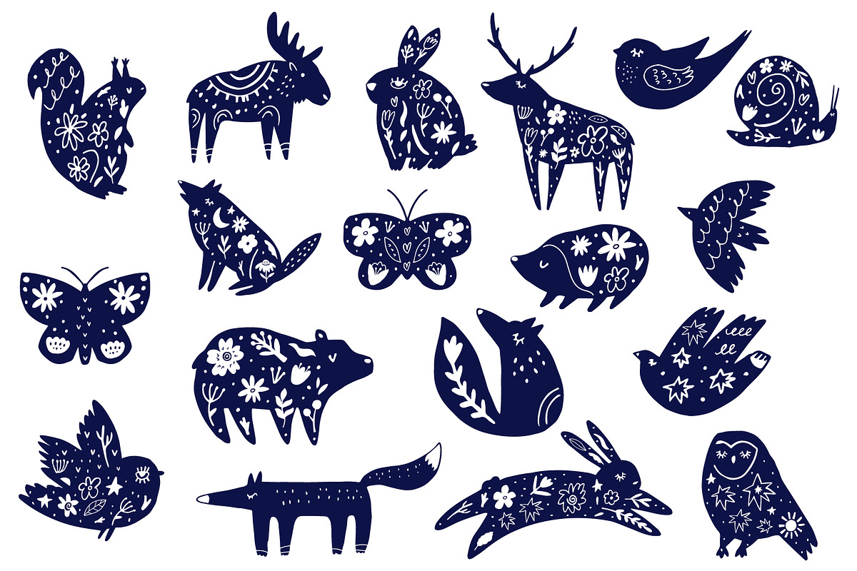 Folk Animal Illustrations, a Graphic by danceyourlife (Photo 7 of 12)