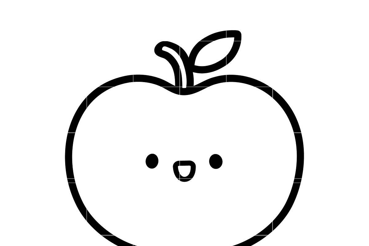 Cute Baby Apple SVG Bundle | Kawaii, an Illustration by TheHitShop (Photo 2 of 10)