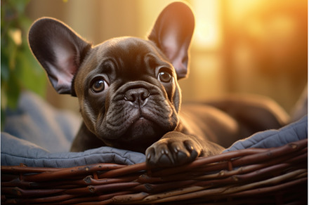Alert Cute french bulldog. Generate, an Animal Photo by Ylivdesign