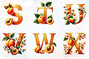 Spring apricot Alphabet clipart, an Illustration by RobertsArt (Thumbnail 7 of 7)