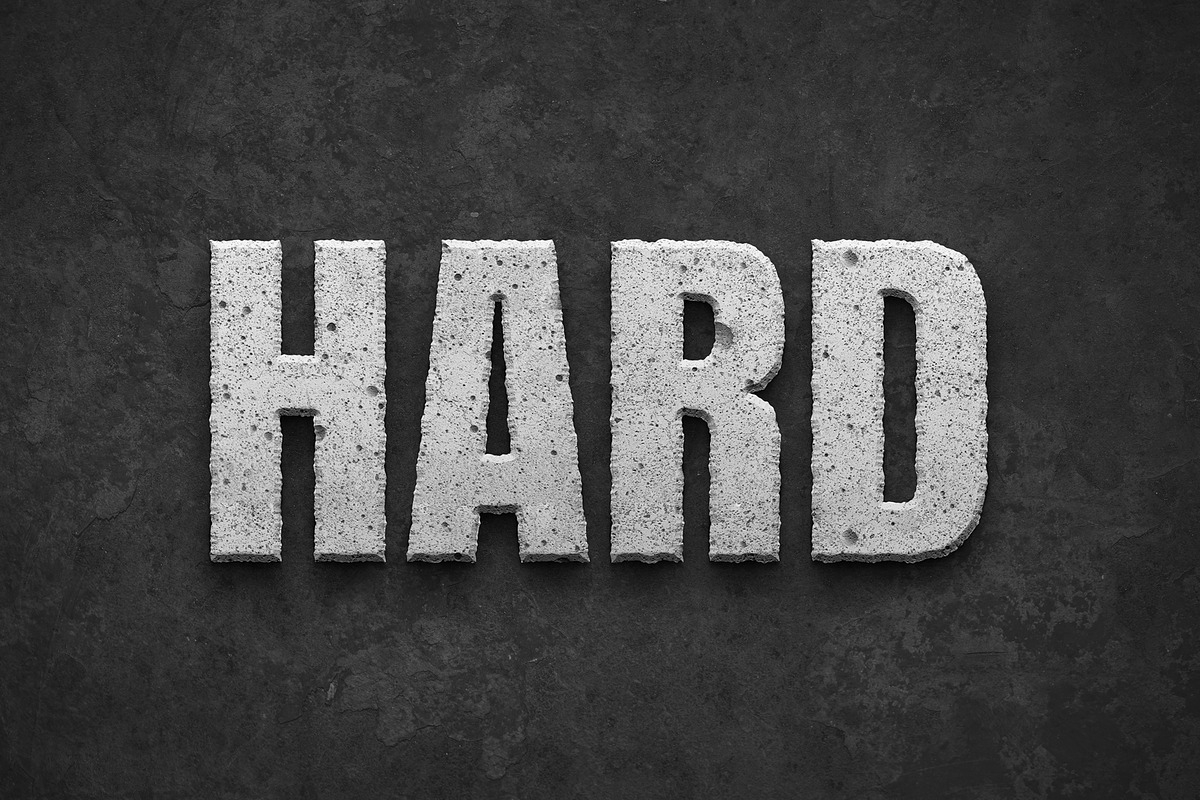 Concrete Text Effect PSD, a Layer Style Add-On by S_design (Photo 4 of 6)