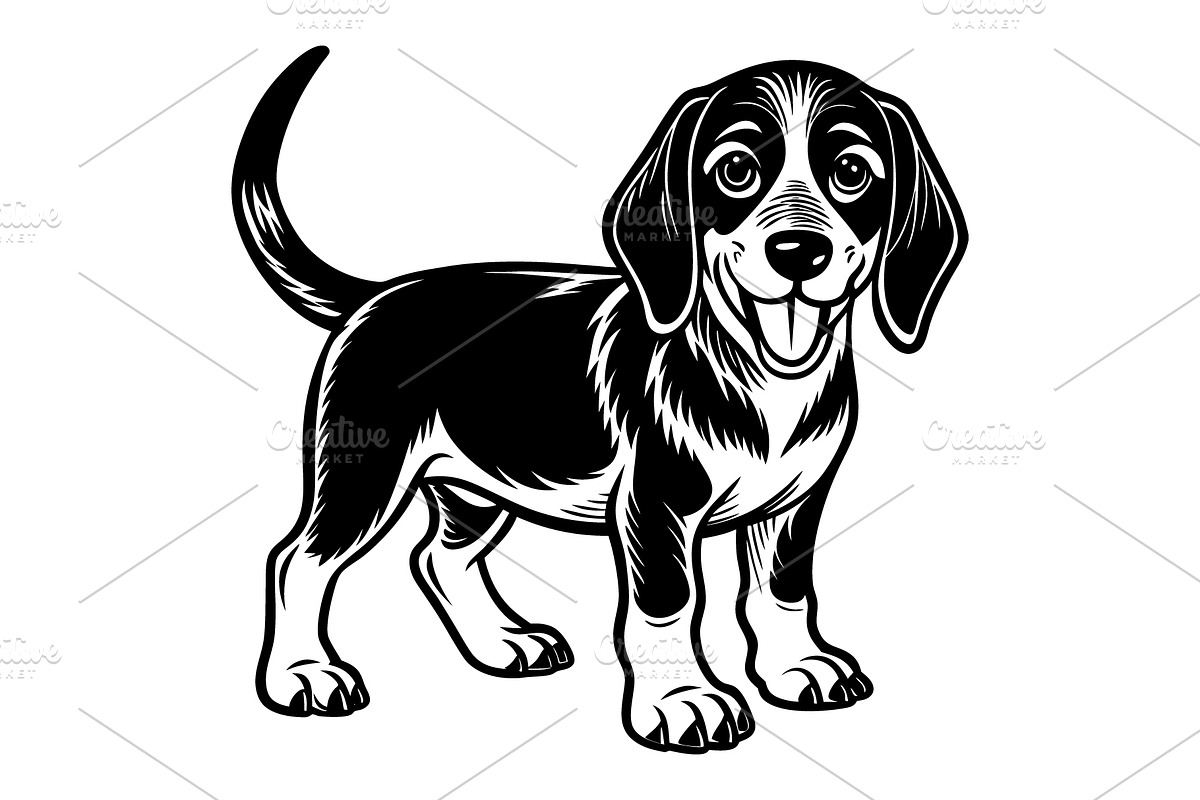 American English Coonhound, an Illustration by Mark1987