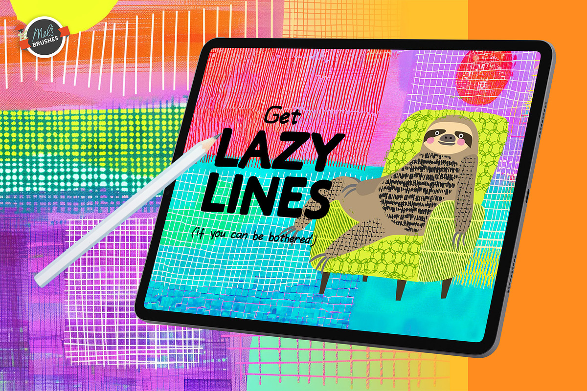 Lazy Lines Procreate Texture Pack, a Brush Add-On by Mels Brushes (Photo 9 of 9)