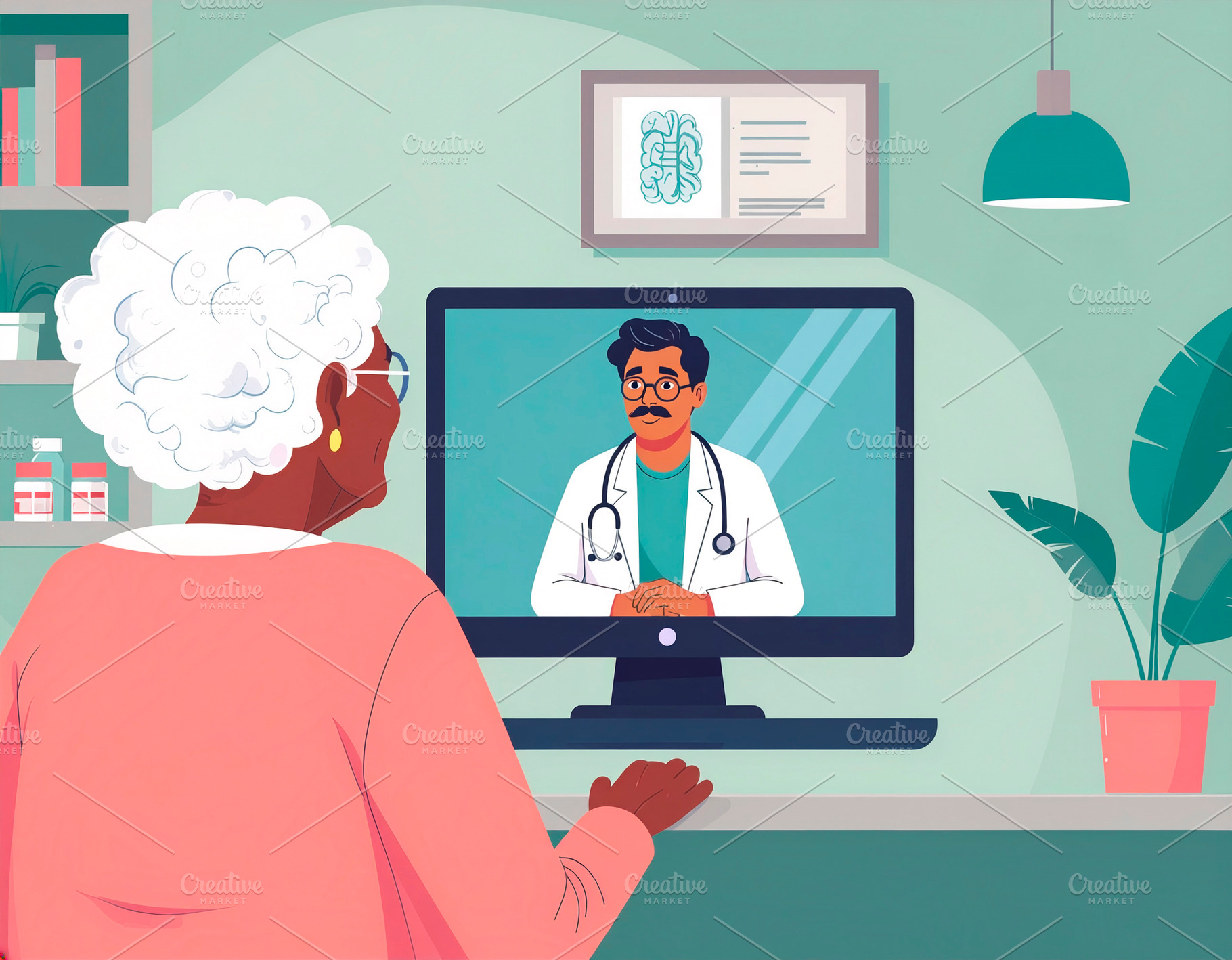 Virtual medical consultation with doctor, a Photo by DanFLCreativo