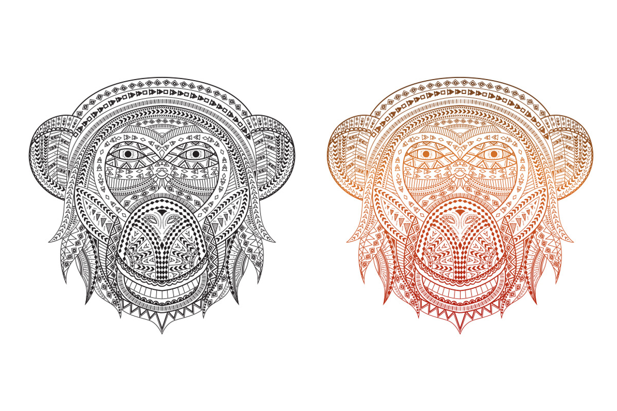 Ornamental monkey, an Object Graphic by Natikka Art (Photo 2 of 2)