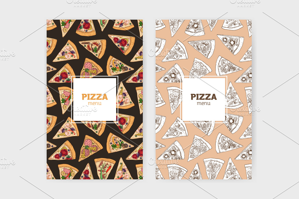Slices of different pizza types, a Food Illustration by Good Studio (Photo 5 of 19)