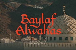 Baylaf Alwahas - Arabic Style, a Script Font by Marvadesign