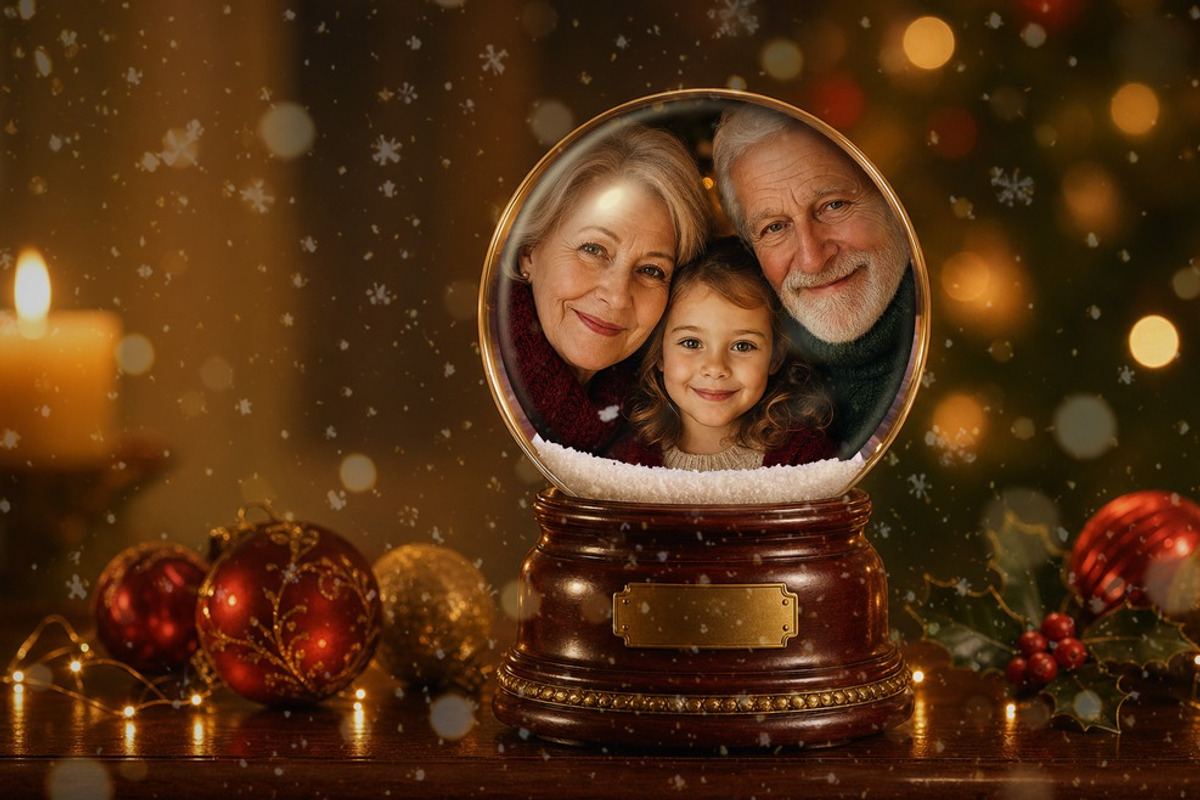Christmas Snow Globe Photo Effect, a Social Media Template by DesignerCandies (Photo 3 of 4)