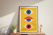 16 Abstract Eyes Printable Wall Art, a Background Graphic by C Design Studio (Thumbnail 5 of 18)