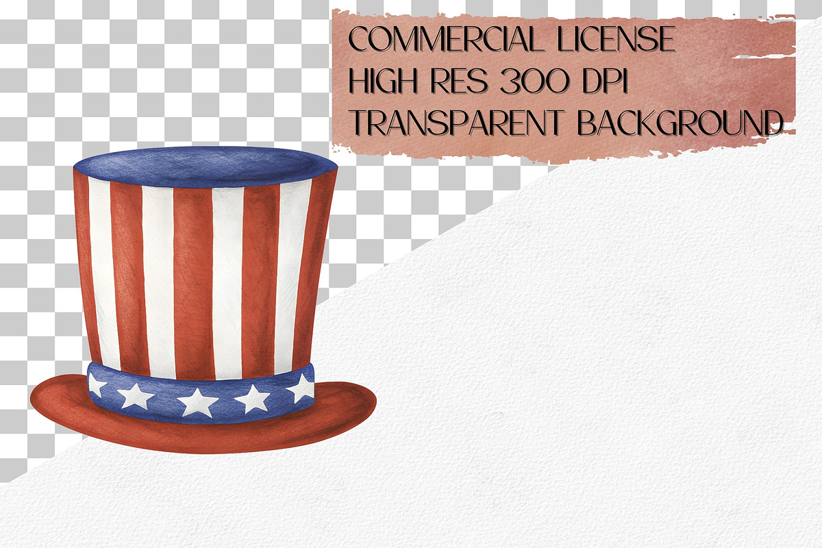 Watercolor 4th Of July Clipart Set, an Illustration by CropUp Creative (Photo 4 of 4)