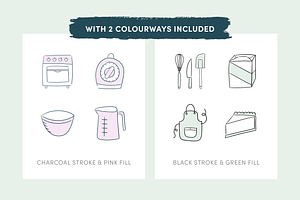 Baking Tools & Ingredients Icons