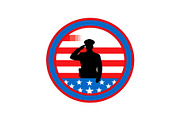 USA Officer Salute Icons Set, an Object Graphic by yasushie (Thumbnail 14 of 16)